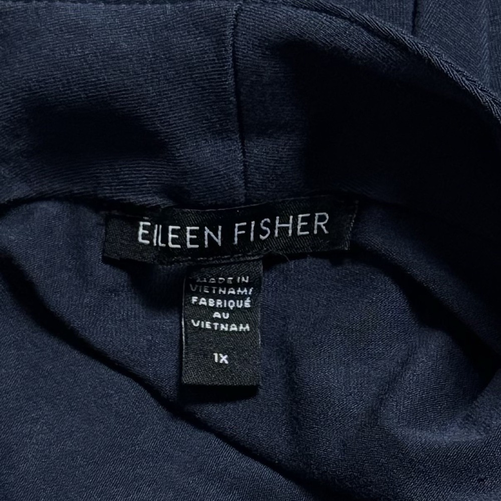 Eileen Fisher Slate Blue Open Front Duster Cardigan Capsule Chic Old Money 1X - Picture 10 of 13